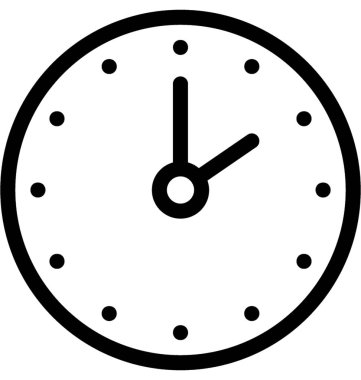 saat düz vektör simgesi