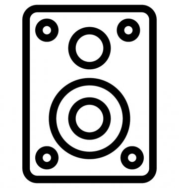 Hoparlör Düz Vektör Simgesi