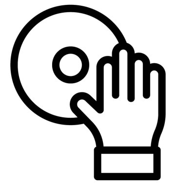 CD düz vektör simgesi