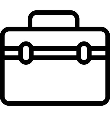 evrak çantası düz vektör simgesi