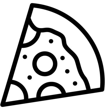 Pizza Dilimi Düz Vektör Simgesi
