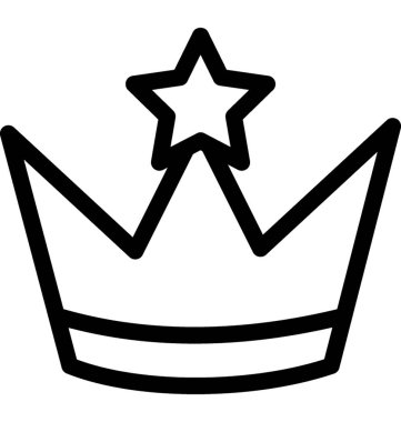taç düz vektör simgesi
