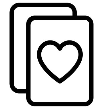 Poker kartları düz vektör simgesi