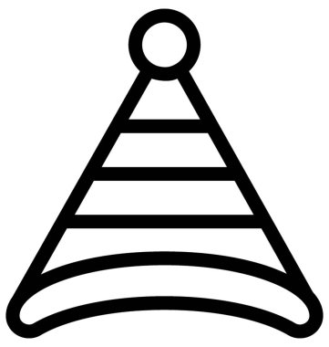 Doğum günü şapkası düz vektör simgesi