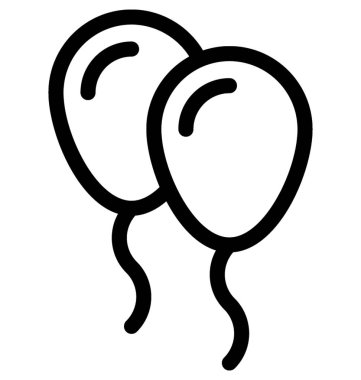 Balonlar düz vektör simgesi