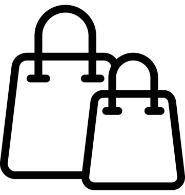 alışveriş poşeti düz vektör simgesi