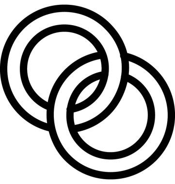 Yüzük düz vektör simgesi