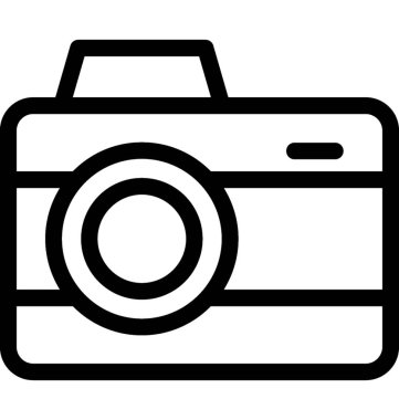 kamera düz vektör simgesi