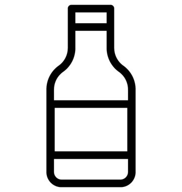 Votka şişe düz vektör simgesi