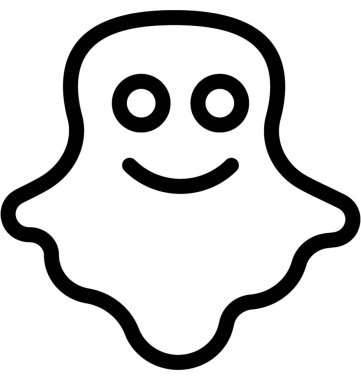 Hayalet düz vektör simgesi