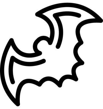 Cadılar Bayramı yarasa düz vektör simgesi