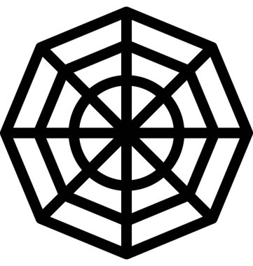 Örümcek Web düz vektör simgesi