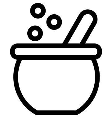 Kazan düz vektör simgesi