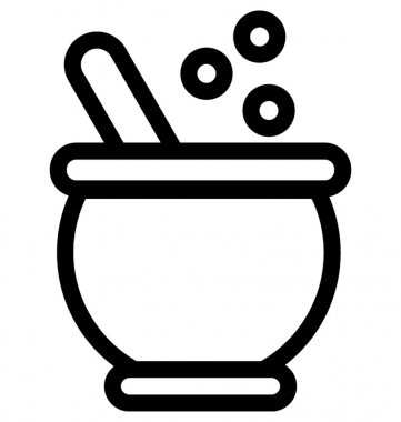 Kazan düz vektör simgesi