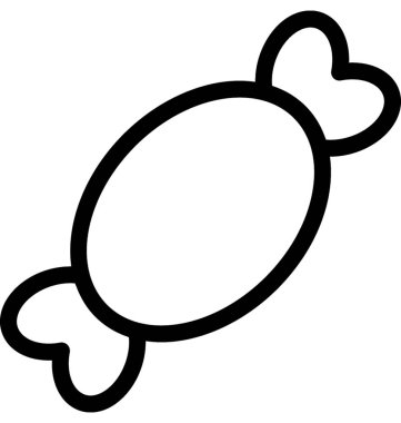 şeker düz vektör simgesi