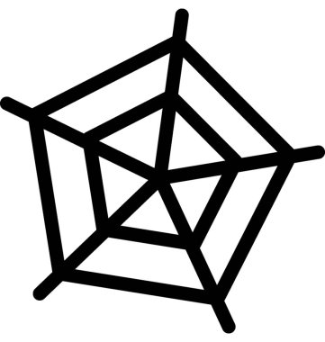 Örümcek Web düz vektör simgesi