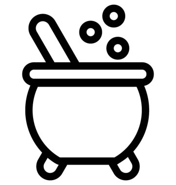 Kazan düz vektör simgesi