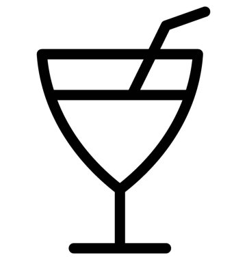 Kokteyl Düz Vektör Simgesi