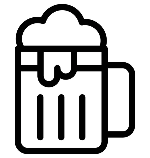 Κούπα Μπύρας Επίπεδη Διάνυσμα Εικονίδιο — Διανυσματικό Αρχείο