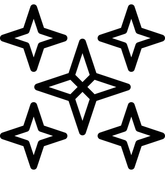 Icône Vecteur Plat Étoiles — Image vectorielle