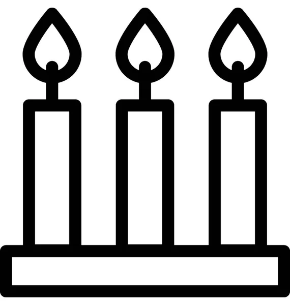 Candles Flat Vector Icon — Stock Vector
