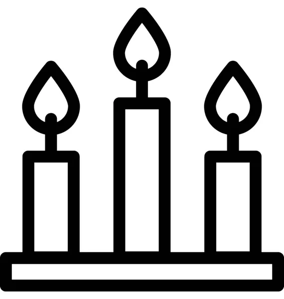 Kerzen Flache Vektorsymbol — Stockvektor