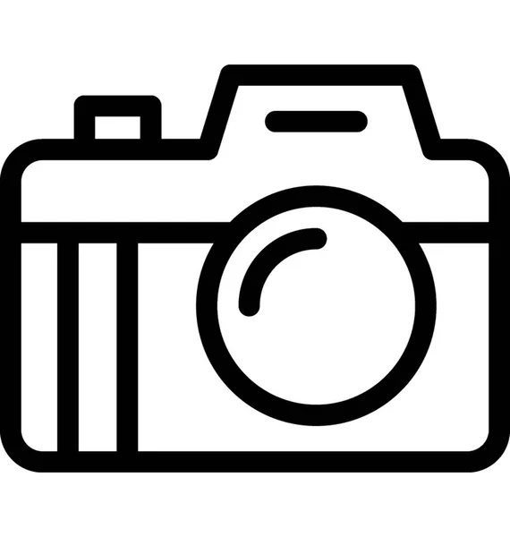 Camera Platte Vector Pictogram — Stockvector