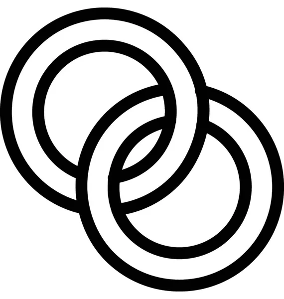 Ringe Flache Vektor Symbol — Stockvektor