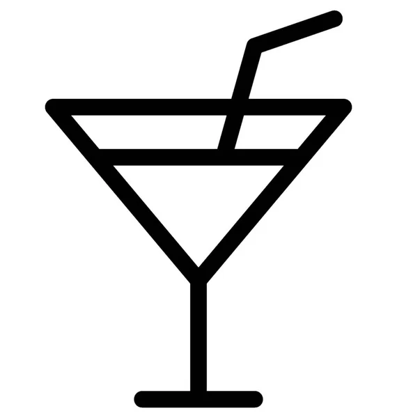 Cocktail Flache Vektorsymbole — Stockvektor