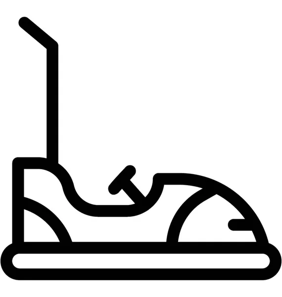 Bumper Car Flat Vector Icon — Stock Vector