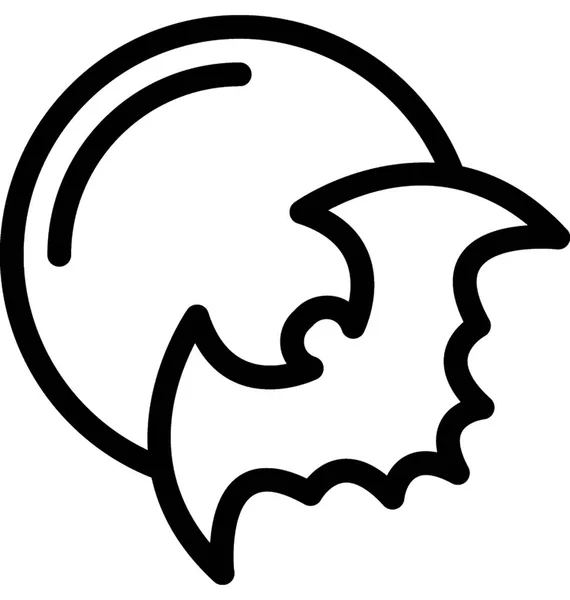 Halloween Bat Platt Vektor Symbol — Stock vektor