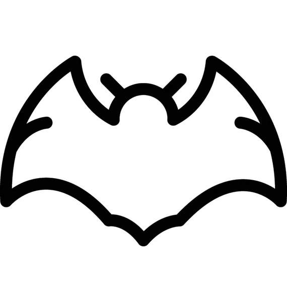 Halloween Bat Flat Vector Ícone — Vetor de Stock
