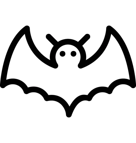 Halloween Bat Platt Vektor Symbol — Stock vektor