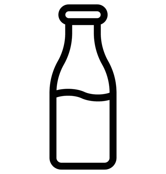 Icono Vector Plano Botella — Vector de stock