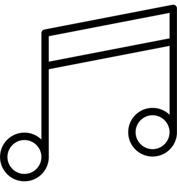 müzik notası düz vektör simgesi