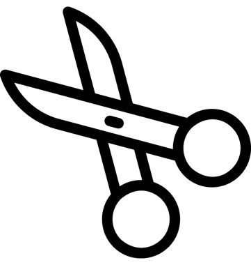 makas düz vektör simgesi