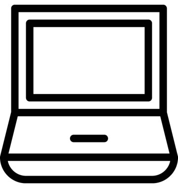 Laptop Düz Vektör Simgesi