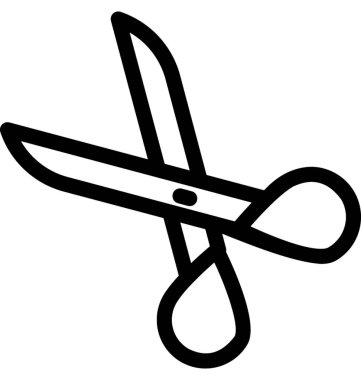 makas düz vektör simgesi