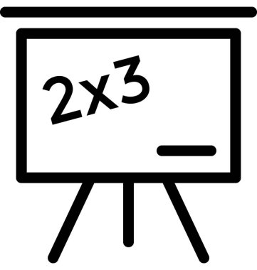 Beyaz tahta düz vektör simgesi