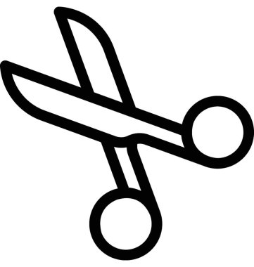 makas düz vektör simgesi