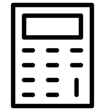 hesap makinesi düz vektör simgesi