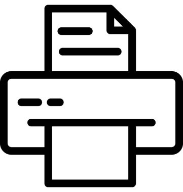 Yazıcı Düz Vektör Simgesi