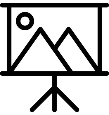 Manzara düz vektör simgesi