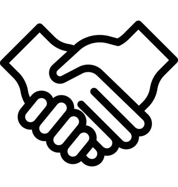 Ortaklar düz vektör simgesi