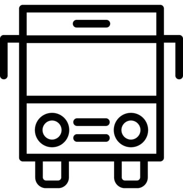 okul servisi düz vektör simgesi