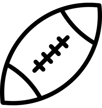 Rugby düz vektör simgesi