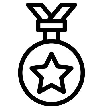 Madalya düz vektör simgesi