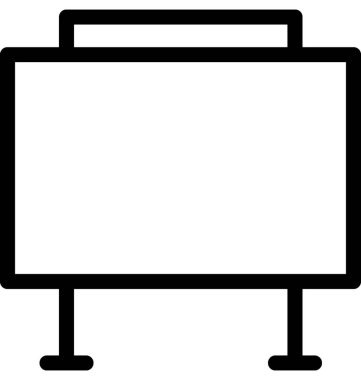 Beyaz tahta düz vektör simgesi