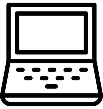 Laptop Düz Vektör Simgesi