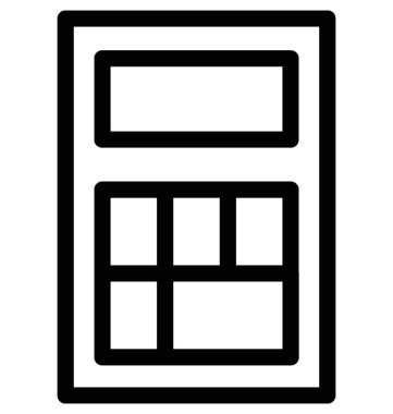 hesap makinesi düz vektör simgesi